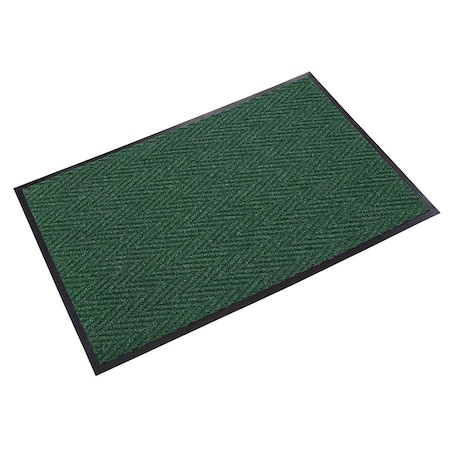 Crown Matting Technologies Scraper/Wiper Mat, Polypropylene, 5/16" Thick, Forest Green, 3' W x 6' L CN 0036FG